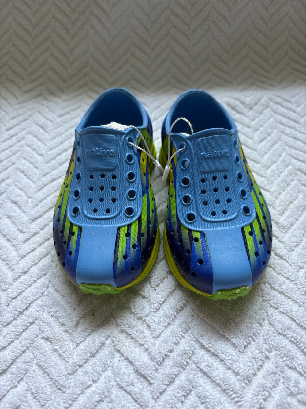 Native Kids Blue and Green Slip-On Water Shoes